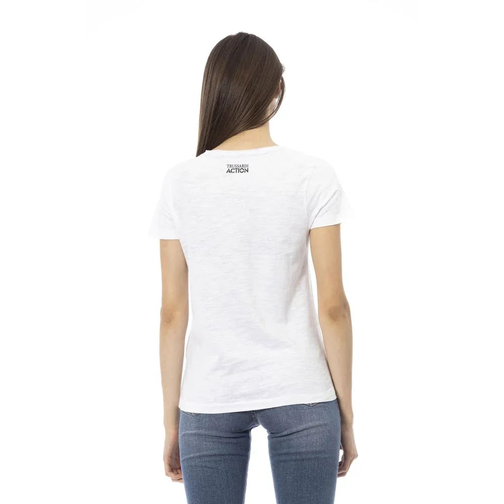 Trussardi Action White Cotton Women T-Shirt - Zeiniez