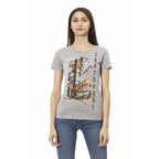 Trussardi Action Gray Cotton Women T-Shirt - Zeiniez