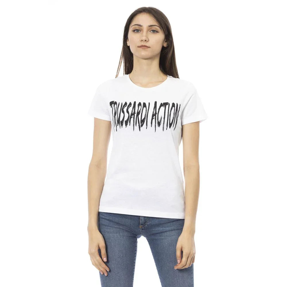 Trussardi Action White Cotton Women T-Shirt - Zeiniez