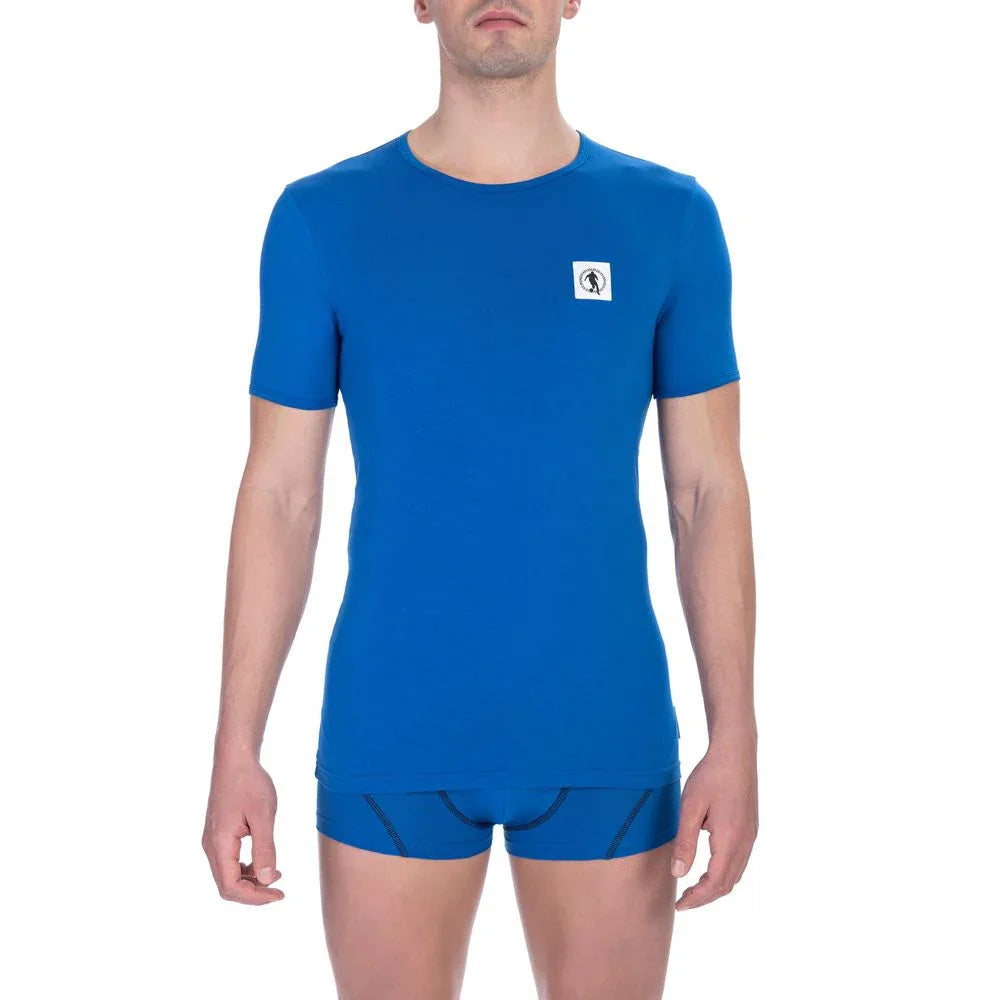 Bikkembergs Blue Cotton Men T-Shirt - Zeiniez