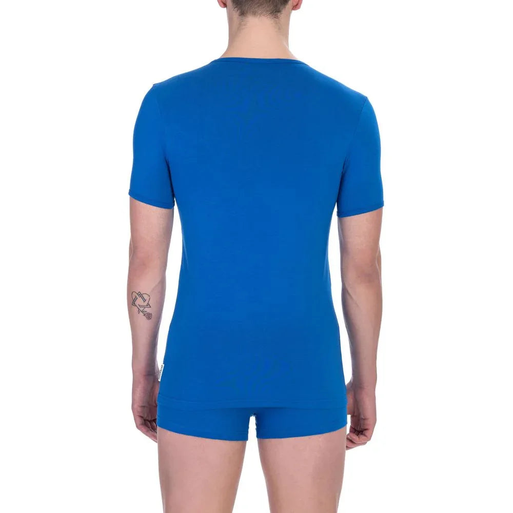 Bikkembergs Blue Cotton Men T-Shirt - Zeiniez