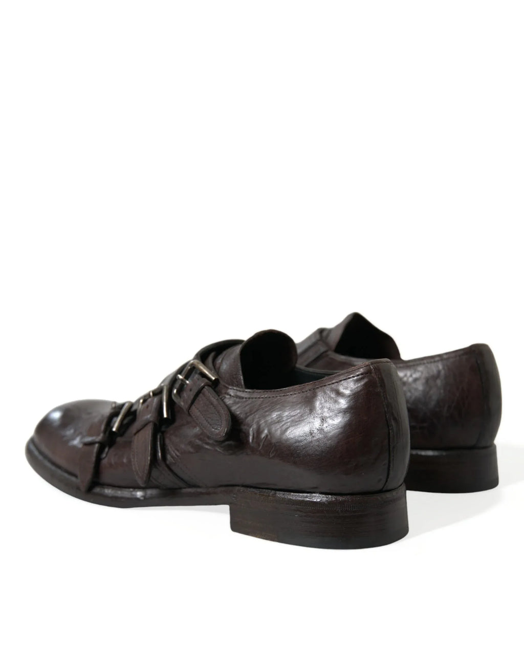 Dolce & Gabbana Brown Leather Strap Formal Dress Shoes - Zeiniez