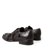 Dolce & Gabbana Brown Leather Strap Formal Dress Shoes - Zeiniez