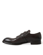 Dolce & Gabbana Brown Leather Strap Formal Dress Shoes - Zeiniez