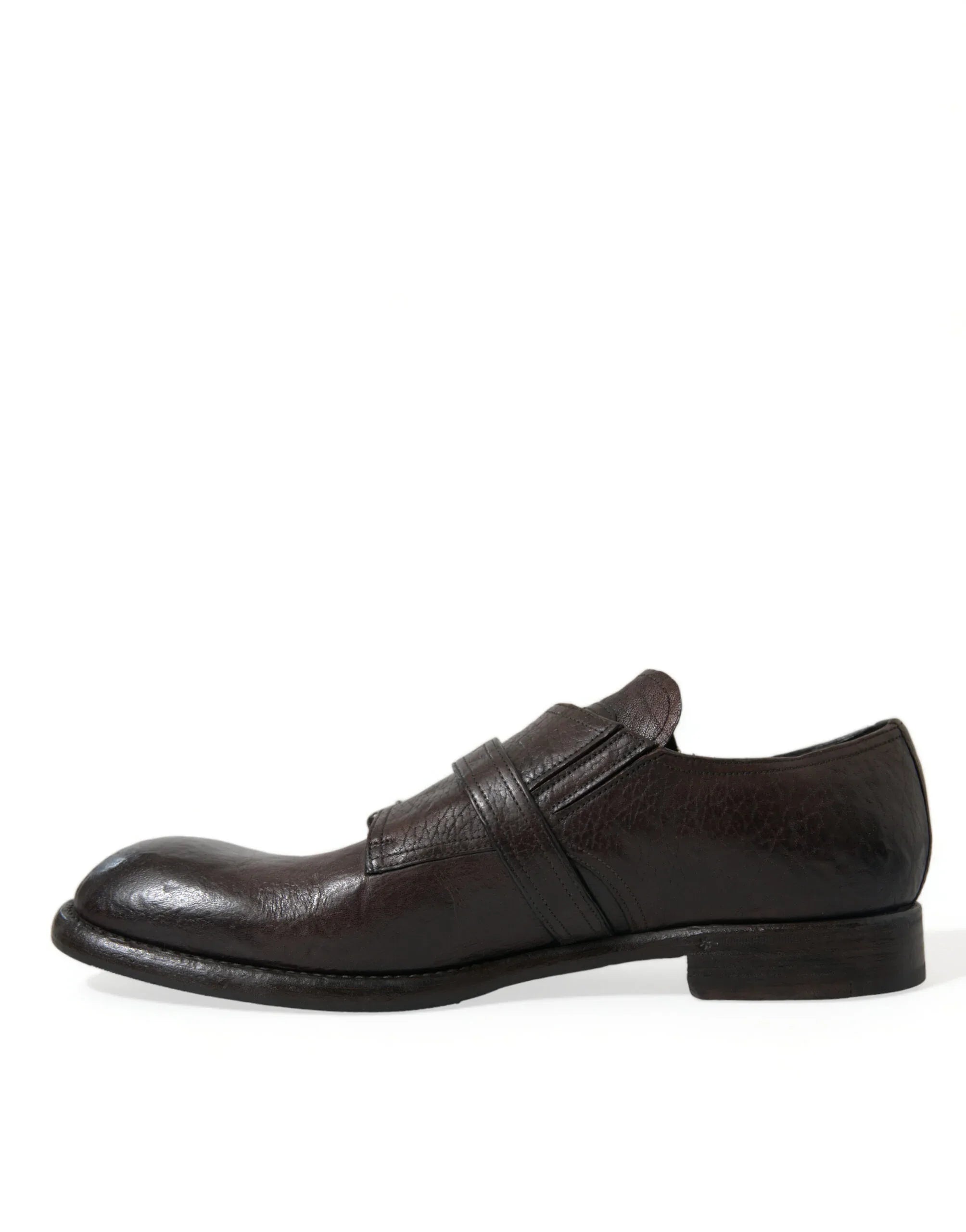 Dolce & Gabbana Brown Leather Strap Formal Dress Shoes - Zeiniez