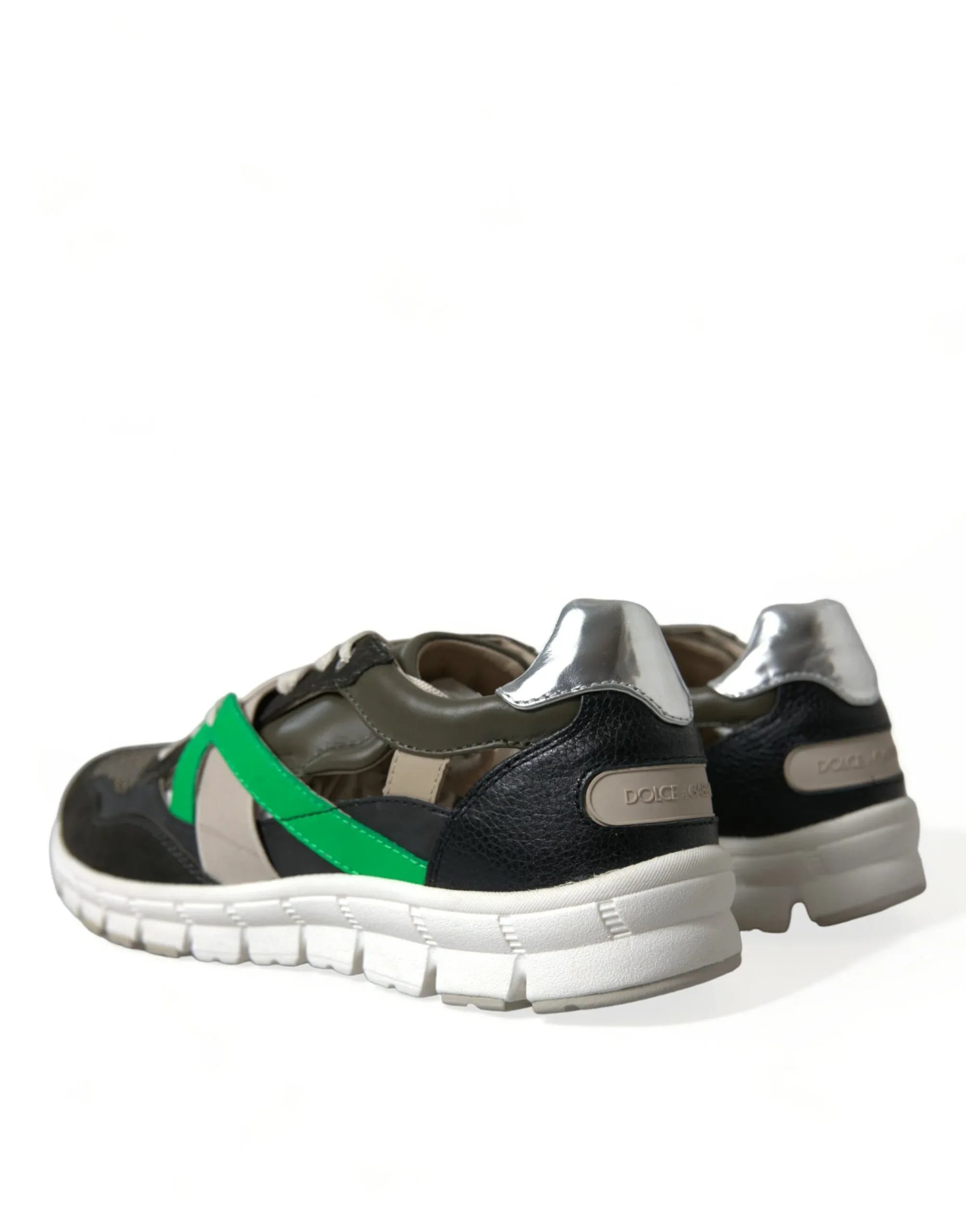 Dolce & Gabbana Multicolor Leather Suede Low Top Sneakers Shoes - Zeiniez