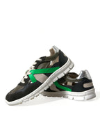 Dolce & Gabbana Multicolor Leather Suede Low Top Sneakers Shoes - Zeiniez