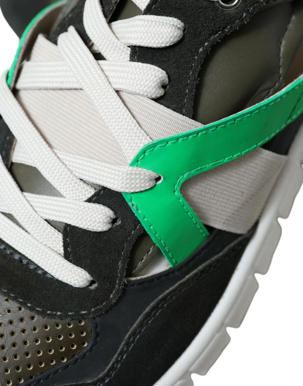 Dolce & Gabbana Multicolor Leather Suede Low Top Sneakers Shoes - Zeiniez