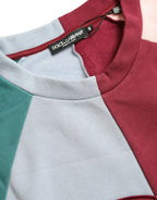Dolce & Gabbana Multicolor Cotton Crewneck Pullover Sweater - Zeiniez