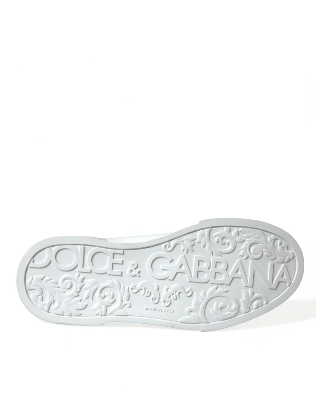 Dolce & Gabbana White Green Leather Portofino Sneakers Shoes - Zeiniez