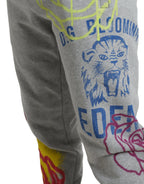 Dolce & Gabbana Gray Cotton Graffiti Sweatpants Jogger Pants - Zeiniez
