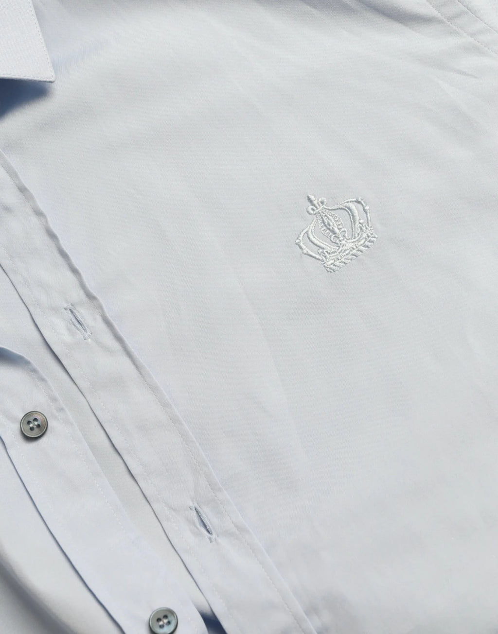 Dolce & Gabbana Sky Blue Cotton Men Formal GOLD Dress Shirt - Zeiniez