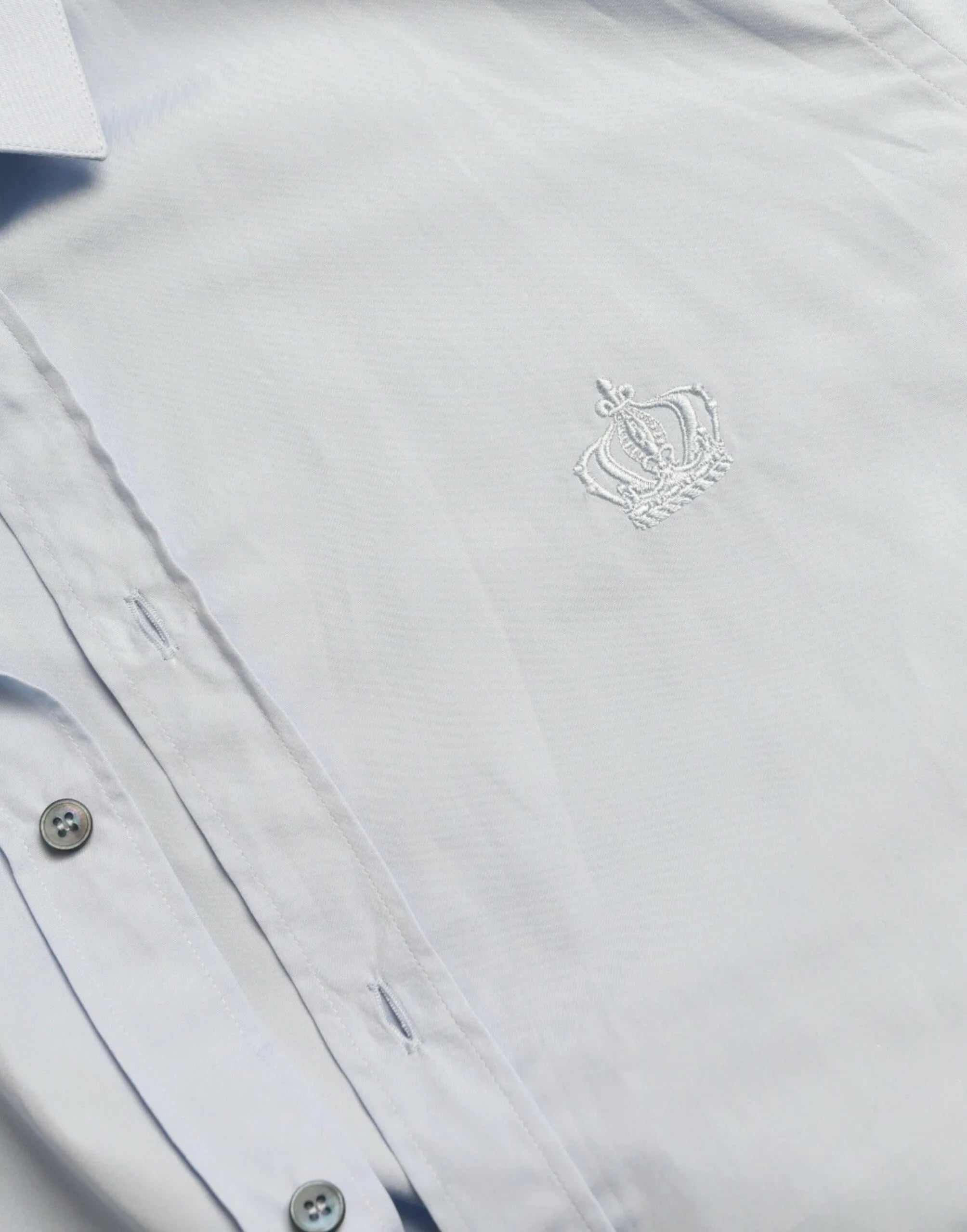 Dolce & Gabbana Sky Blue Cotton Men Formal GOLD Dress Shirt - Zeiniez