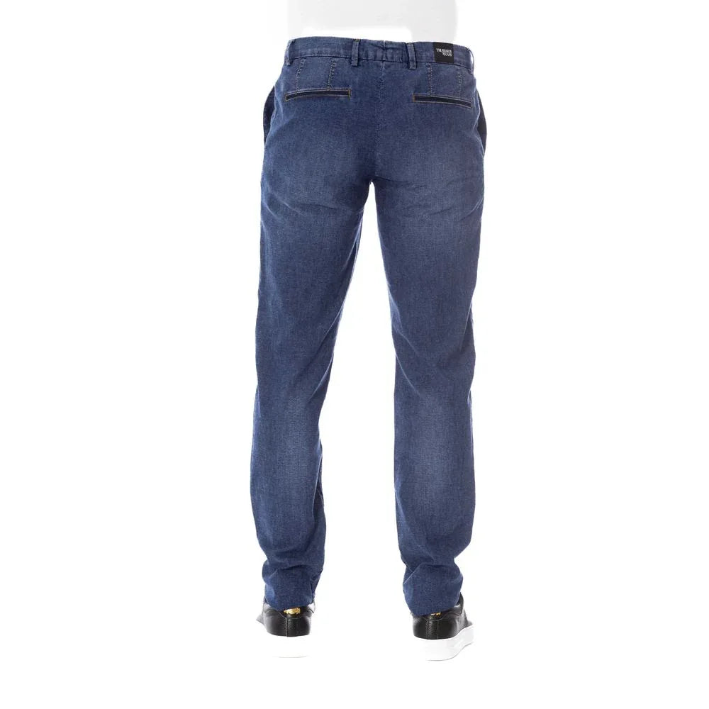 Trussardi Jeans Blue Cotton Men Jeans - Zeiniez