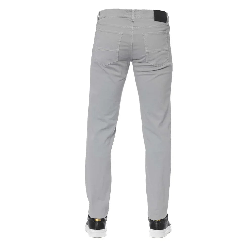 Trussardi Jeans Gray Cotton Men Jeans - Zeiniez