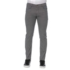 Trussardi Jeans Gray Cotton Men's Pants - Zeiniez