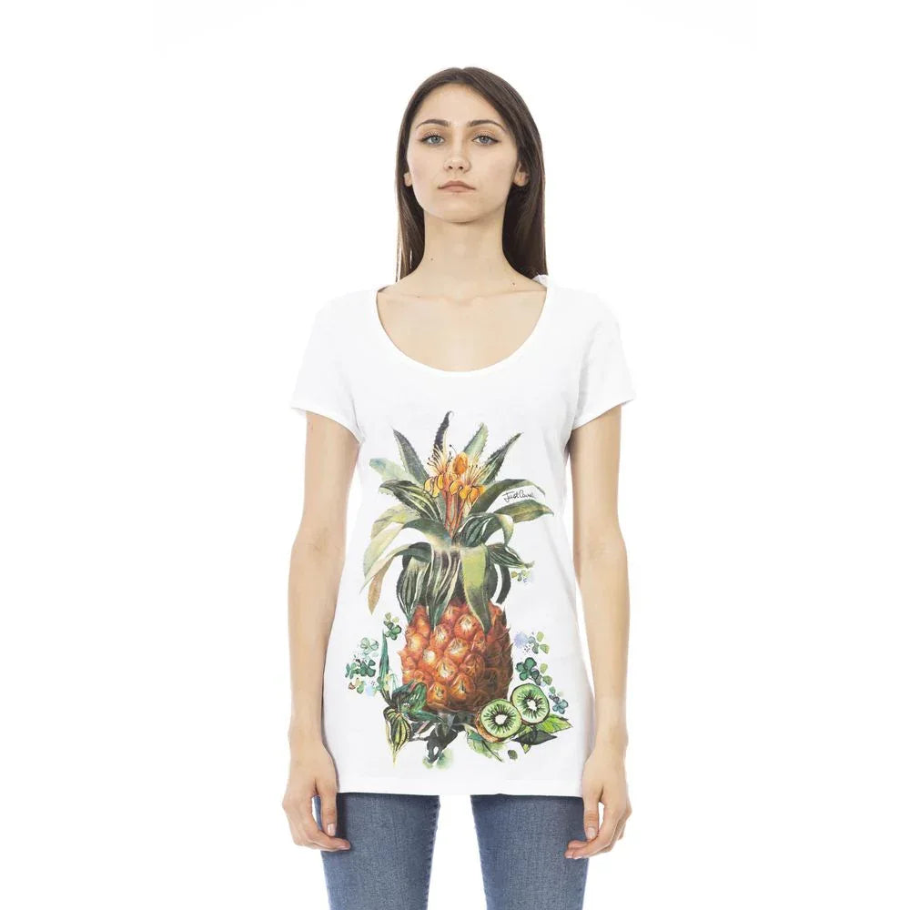 Just Cavalli White Cotton Women T-Shirt - Zeiniez