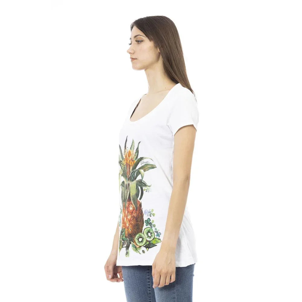 Just Cavalli White Cotton Women T-Shirt - Zeiniez