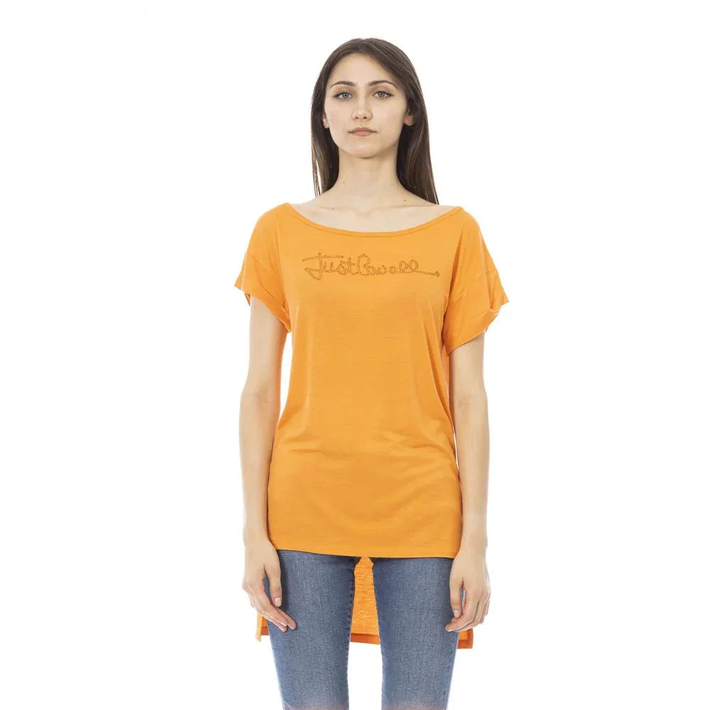 Just Cavalli Orange Cotton Women T-Shirt - Zeiniez