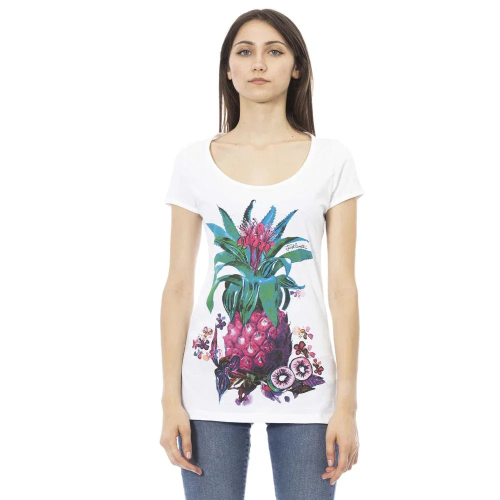 Just Cavalli White Cotton Women T-Shirt - Zeiniez
