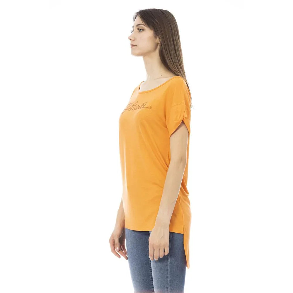 Just Cavalli Orange Cotton Women T-Shirt - Zeiniez