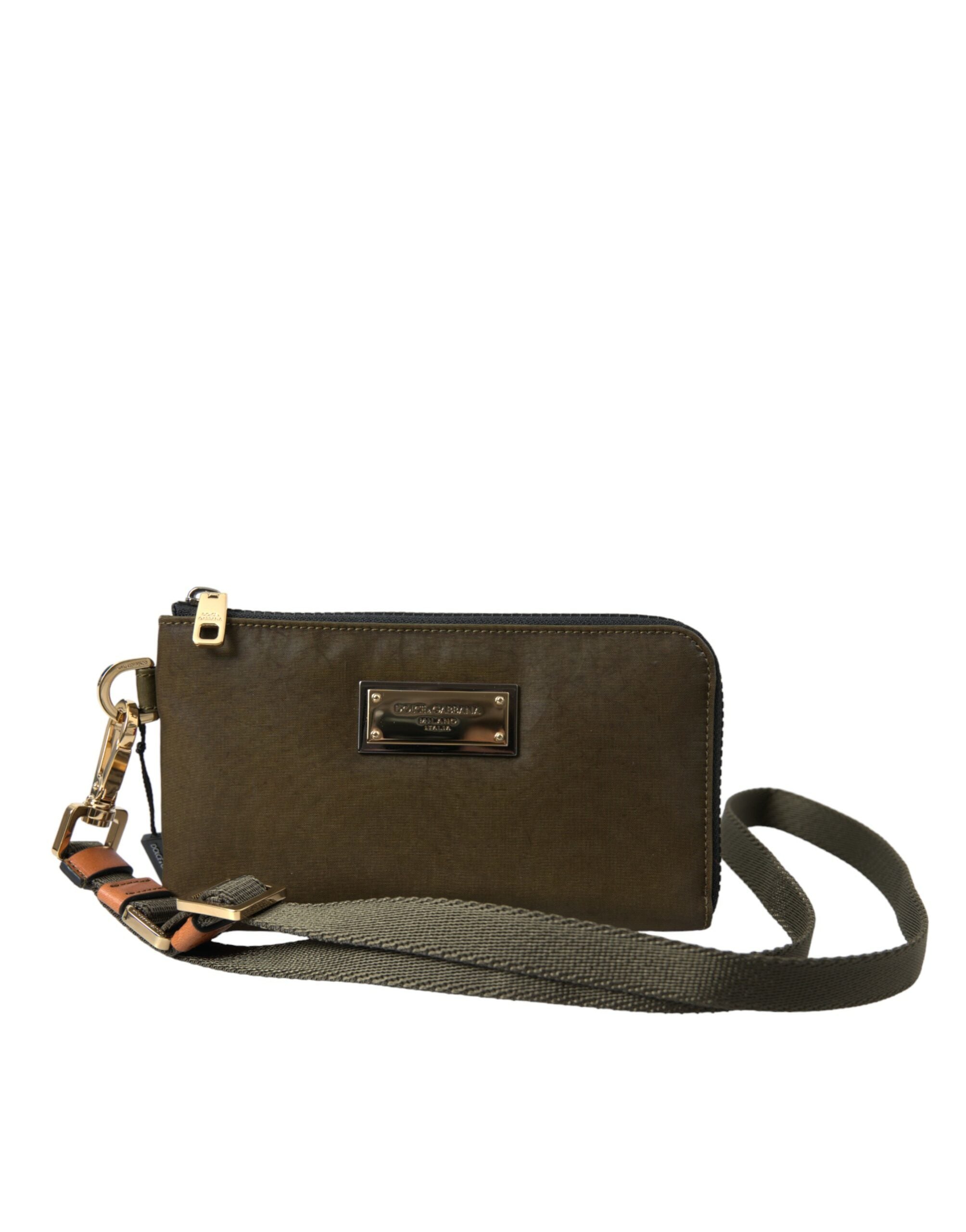 Dolce & Gabbana Dark Green Nylon Logo Multifunctional Kit 2 Pcs Set Bags - Zeiniez