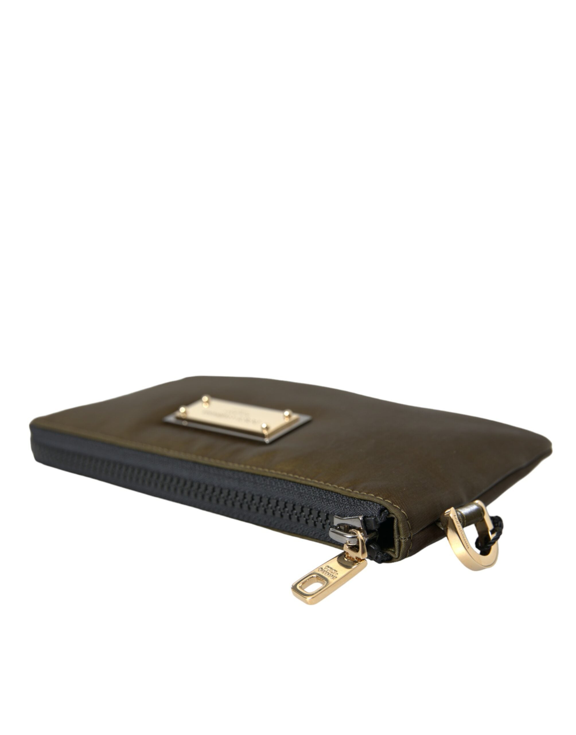 Dolce & Gabbana Dark Green Nylon Logo Multifunctional Kit 2 Pcs Set Bags - Zeiniez