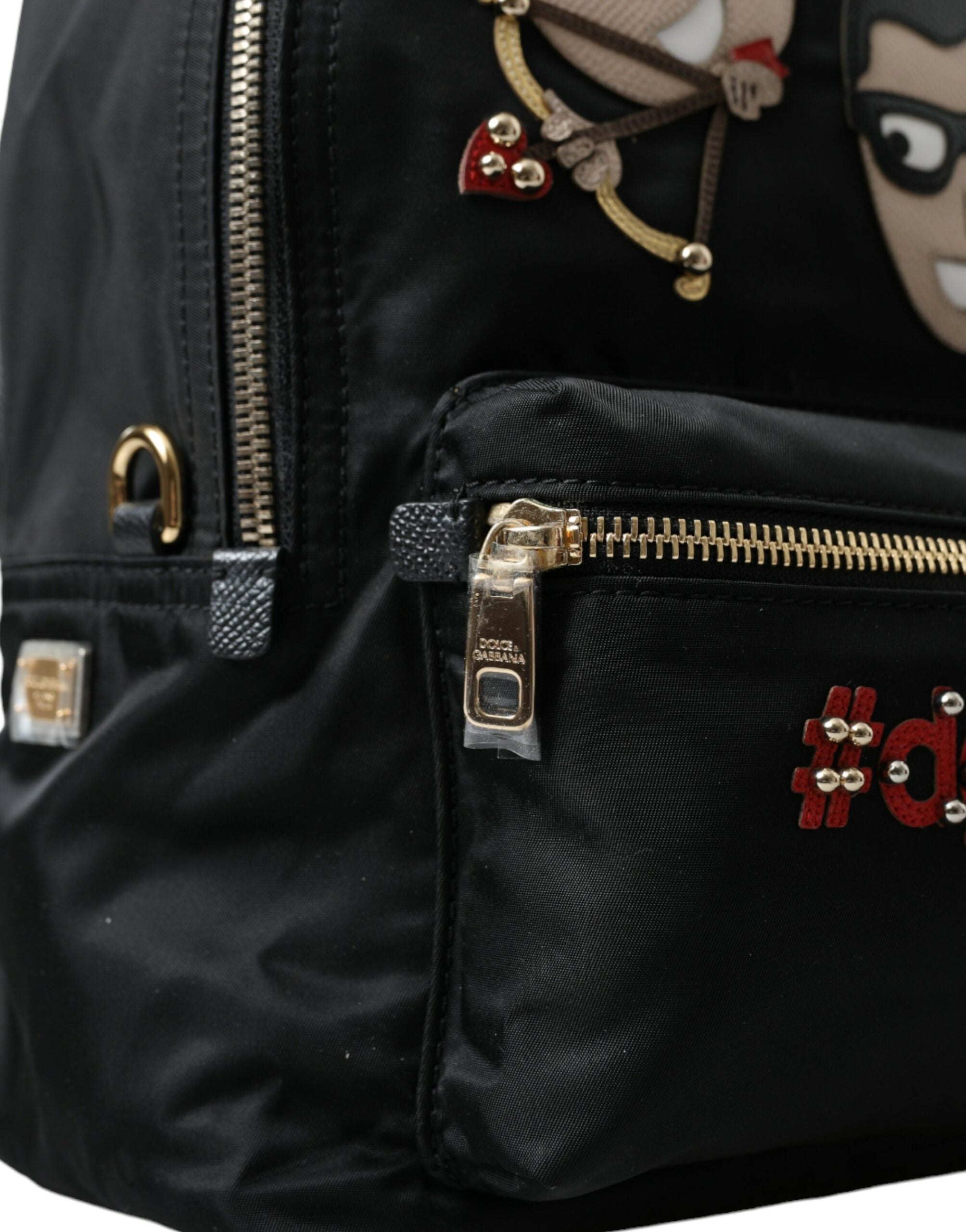 Dolce & Gabbana Black #DGFAMILY Embellished Backpack VULCANO Bag - Zeiniez