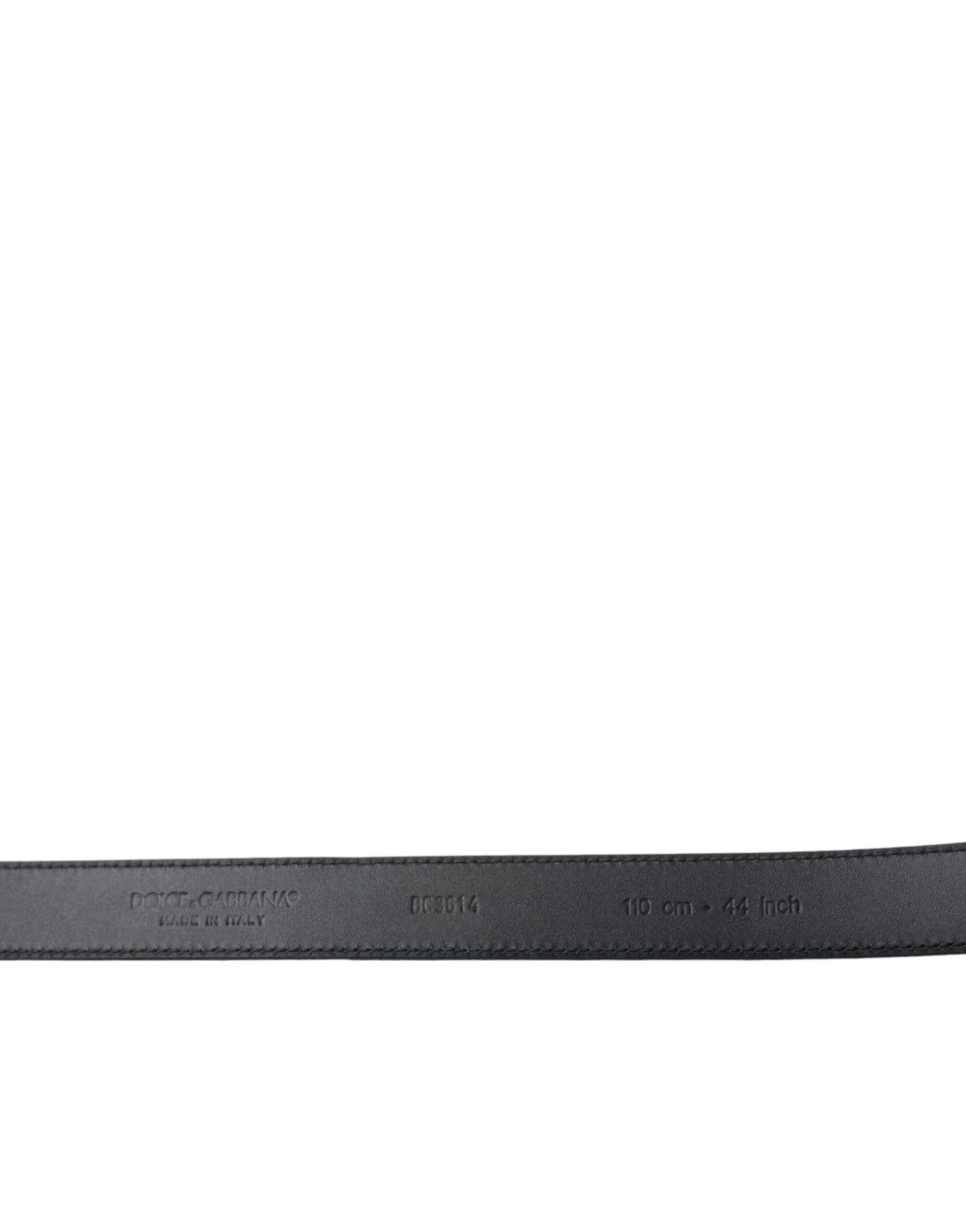 Dolce & Gabbana Black Suede Leather Gold Metal Buckle Belt - Zeiniez