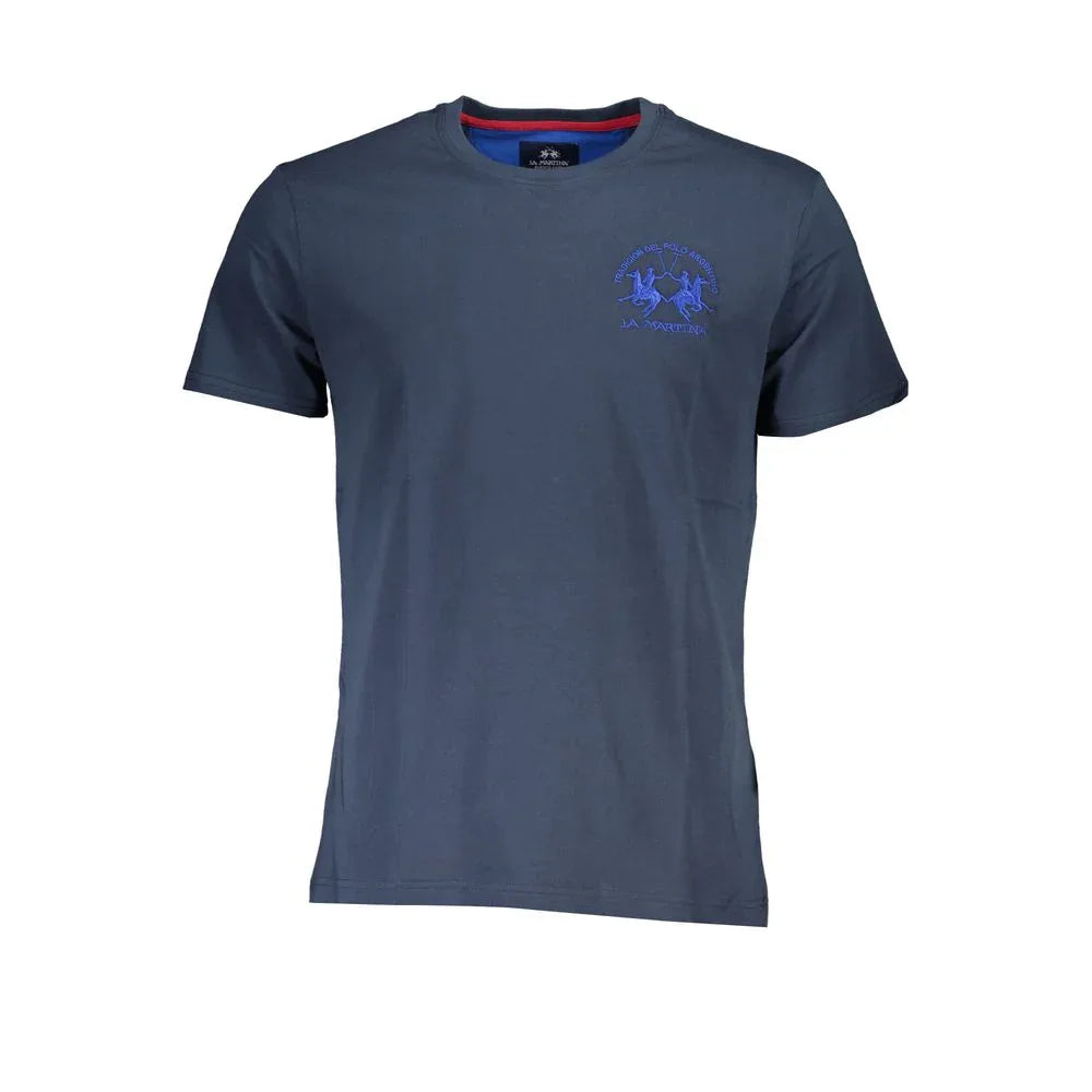 La Martina Blue Cotton T-Shirt - Zeiniez