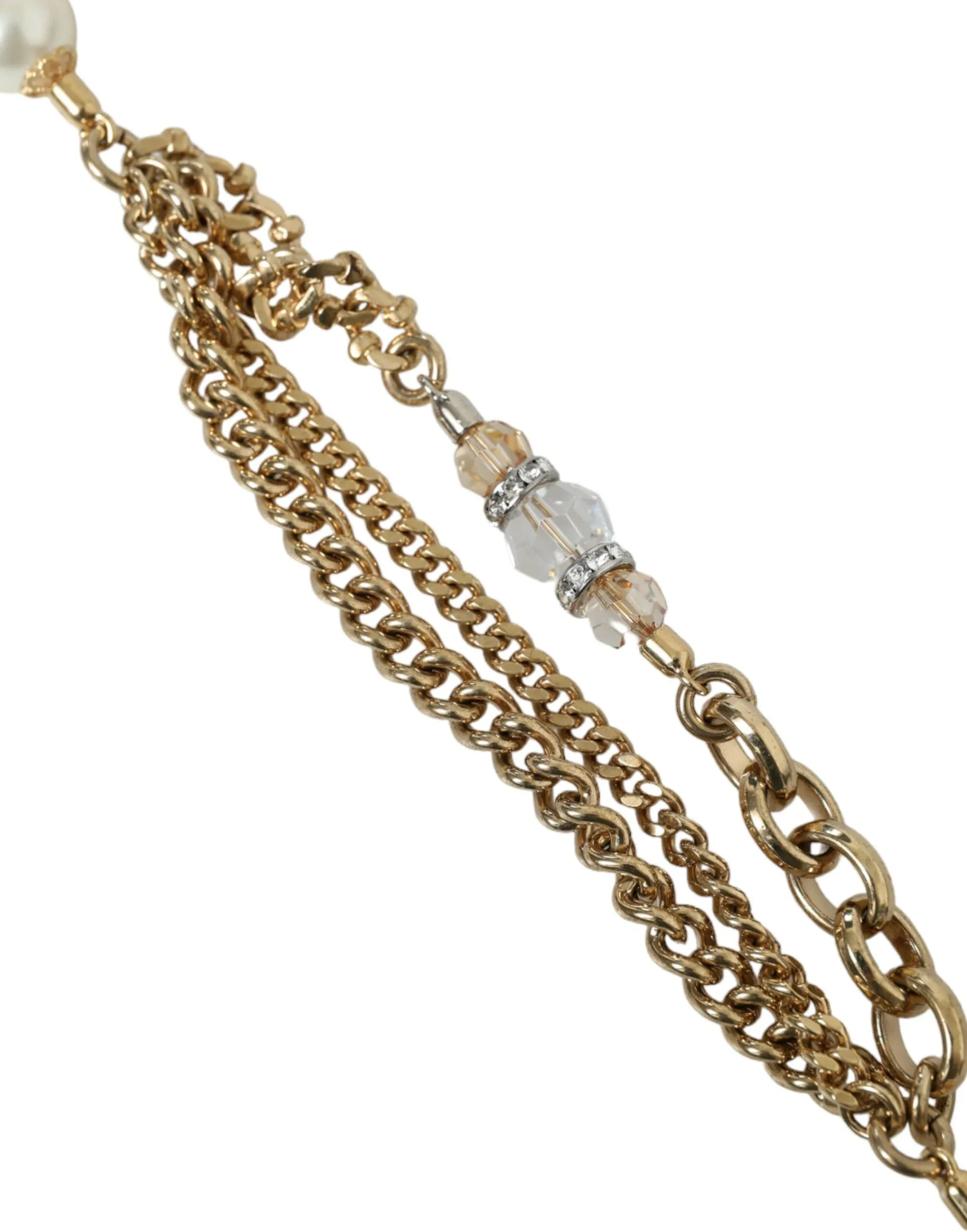 Dolce & Gabbana Blue Braided Gold Brass Chain Waist Belt - Zeiniez
