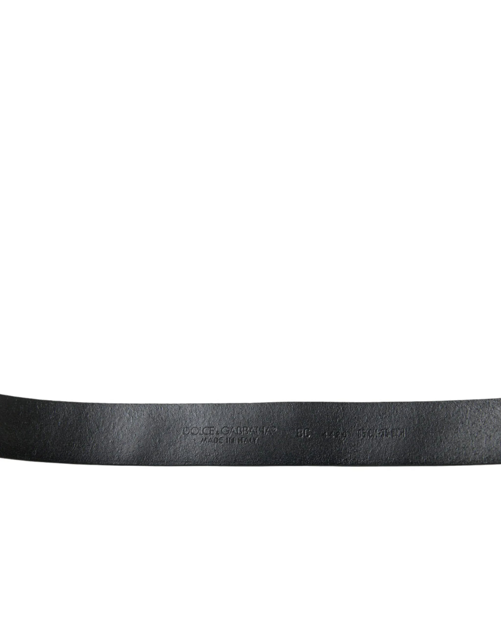 Dolce & Gabbana Black Embellished Leather Engraved Buckle Belt - Zeiniez