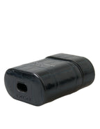 Dolce & Gabbana Black Crocodile Leather Silver Metal Logo Airpods Case - Zeiniez