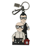 Dolce & Gabbana Leather Dominico Stefano #DGFAMILY Logo Badge Keychain - Zeiniez