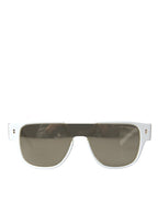 Dolce & Gabbana White Acetate Mirror Lenses DG4356 Sunglasses - Zeiniez