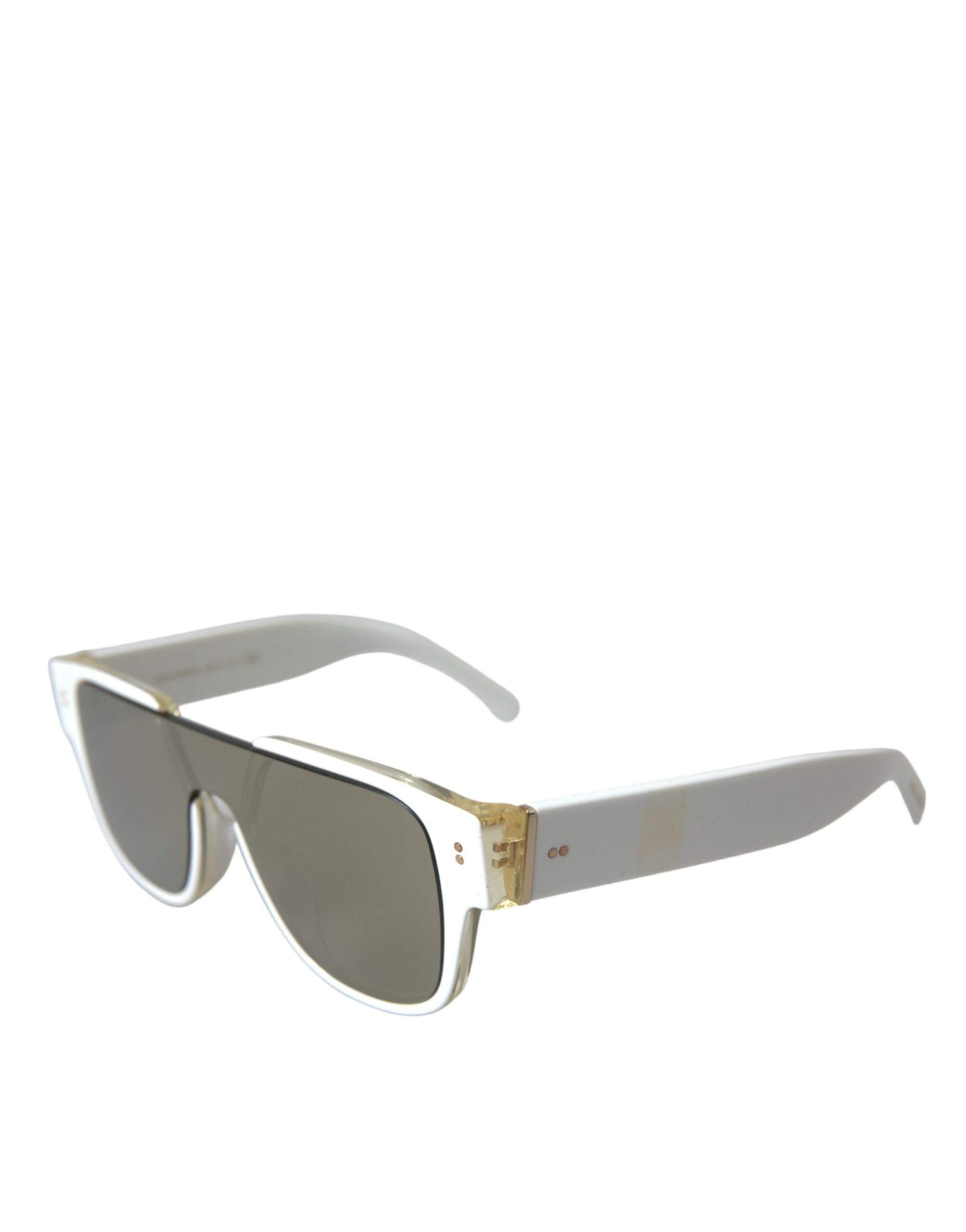 Dolce & Gabbana White Acetate Mirror Lenses DG4356 Sunglasses - Zeiniez