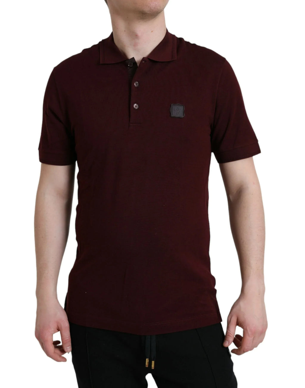 Dolce & Gabbana Maroon Collared Short Sleeves Polo T-shirt - Zeiniez