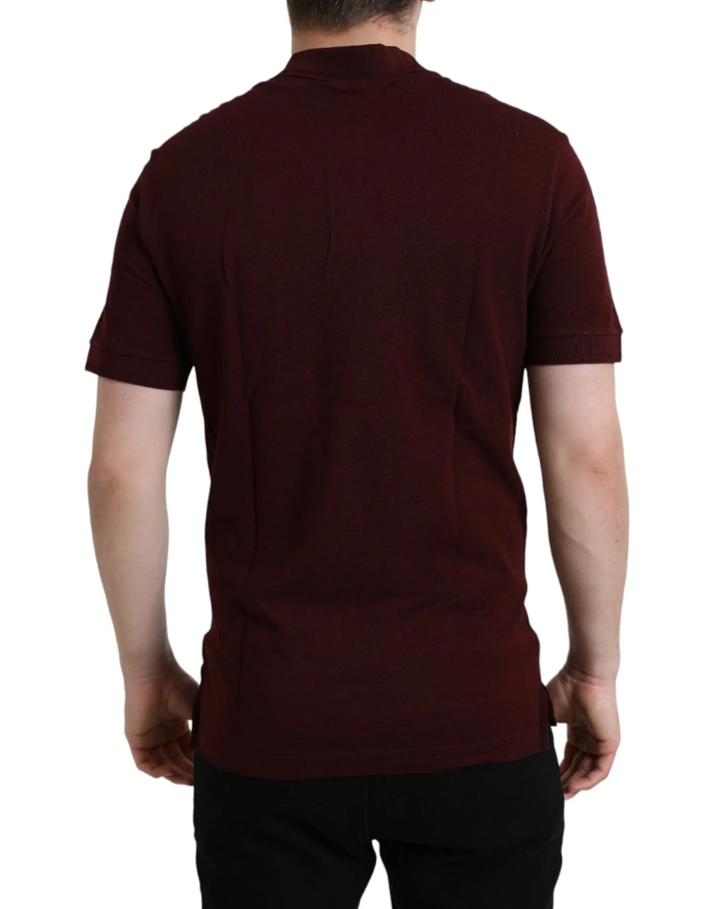Dolce & Gabbana Maroon Collared Short Sleeves Polo T-shirt - Zeiniez