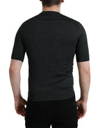 Dolce & Gabbana Dark Gray Crew Neck Short Sleeves T-shirt - Zeiniez