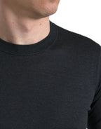 Dolce & Gabbana Dark Gray Crew Neck Short Sleeves T-shirt - Zeiniez