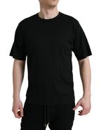 Dolce & Gabbana Black Logo Embossed Crew Neck Short Sleeves T-shirt - Zeiniez