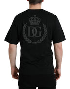 Dolce & Gabbana Black Logo Embossed Crew Neck Short Sleeves T-shirt - Zeiniez
