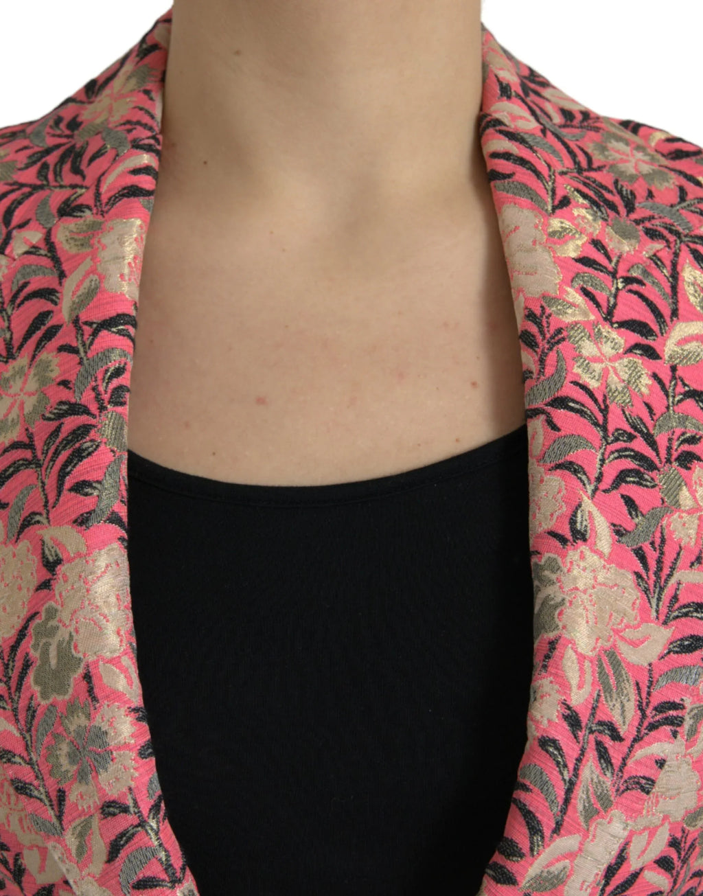 Dolce & Gabbana Pink Floral Jacquard Slim Fit 2 Piece Suit - Zeiniez