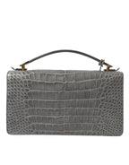 Balenciaga Gray Exotic Leather Medium Shoulder Hand Purse Bag - Zeiniez