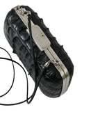 Balenciaga Black Exotic Skin Leather Shoulder Crossbody Box Clutch Bag - Zeiniez