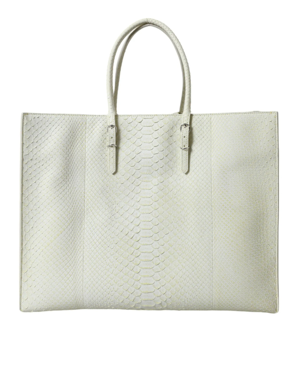 Balenciaga White Yellow Exotic Skin Leather Shopping Tote PAPIER Bag - Zeiniez