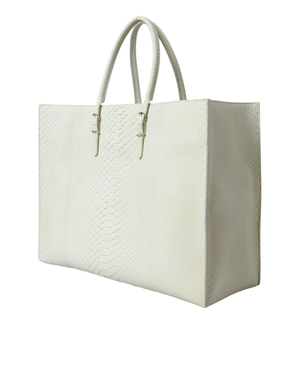 Balenciaga White Yellow Exotic Skin Leather Shopping Tote PAPIER Bag - Zeiniez