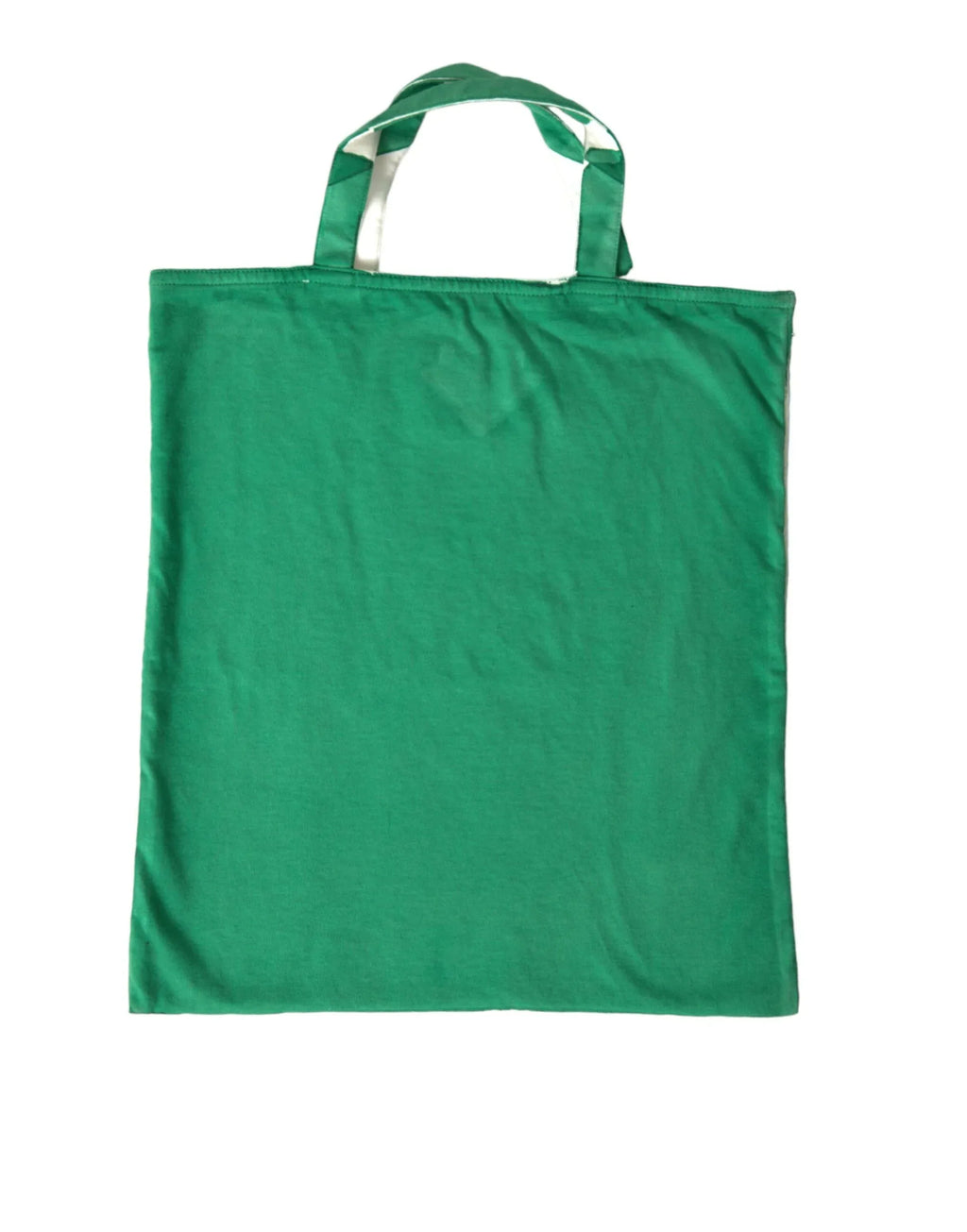 Prada Green Jersey Fabric Logo Shoulder Shopping Tote Shopping Bag - Zeiniez