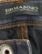 Ermanno Scervino Gray Slim Jeans Denim Pants Skinny Leg Stretch - Zeiniez