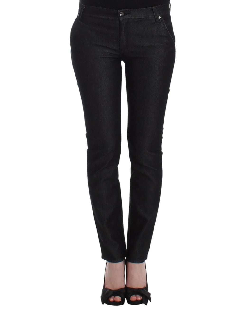 Ermanno Scervino Black Slim Jeans Denim Pants Skinny Leg Stretch - Zeiniez